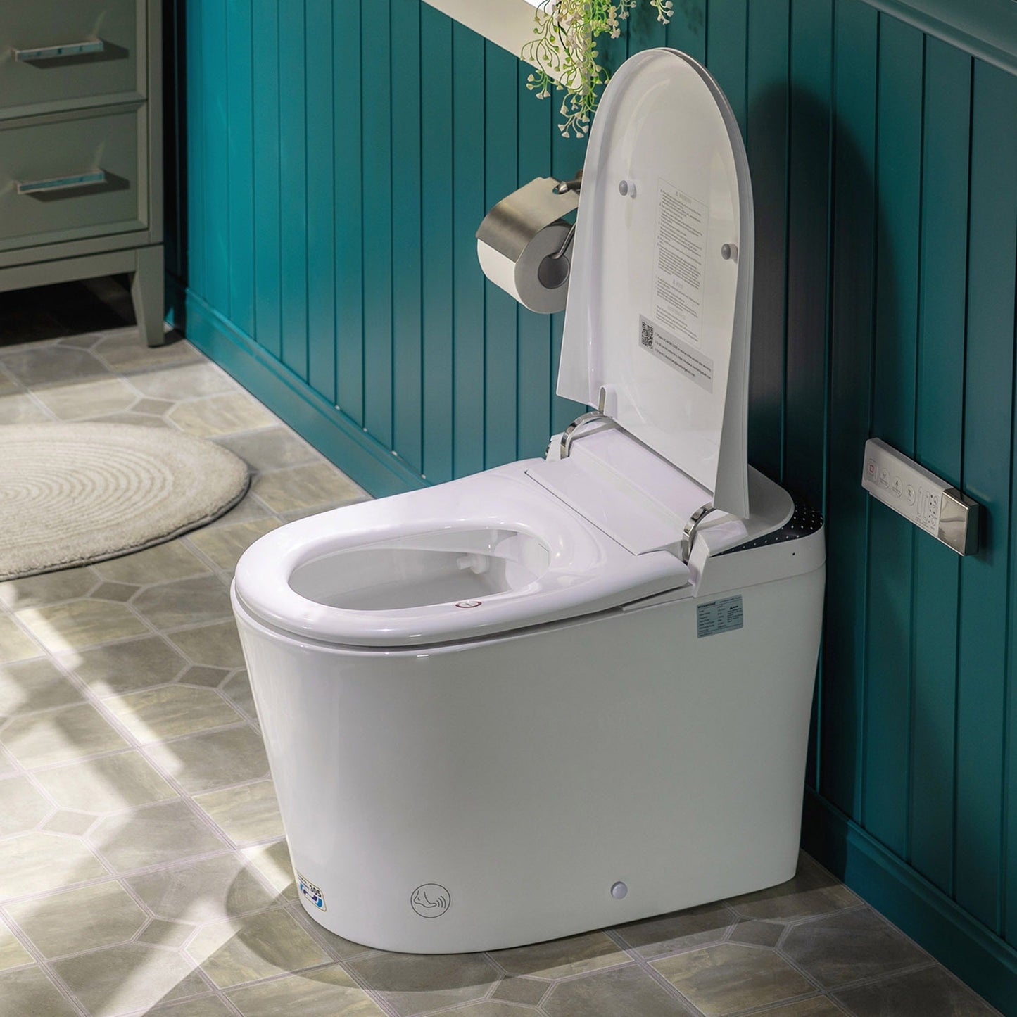 WOODBRIDGE GT073 Smart Toilet with Auto Open/Close Lid, Foot Sensor, Zero Pressure System, Multi-Function Wash & Warm Air Dry – Ideal for Low Water Pressure Homes & Hygiene-Conscious Living
