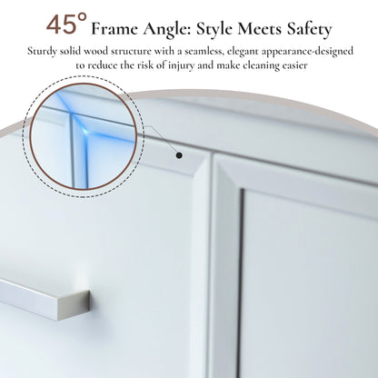 WOODBRIDGE 37" White Single Sink Bathroom Vanity Engineered Stone Top, Pre-drilled for 8 in. widespread faucets, Solid Wood Frame & Drawers, Fully Assembled and Ready to Install.