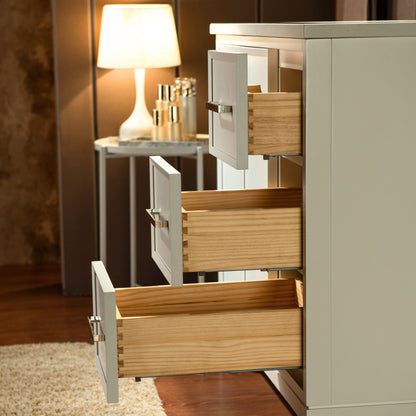 WOODBRIDGE 37" White Single Sink Bathroom Vanity Engineered Stone Top, Pre-drilled for 8 in. widespread faucets, Solid Wood Frame & Drawers, Fully Assembled and Ready to Install.