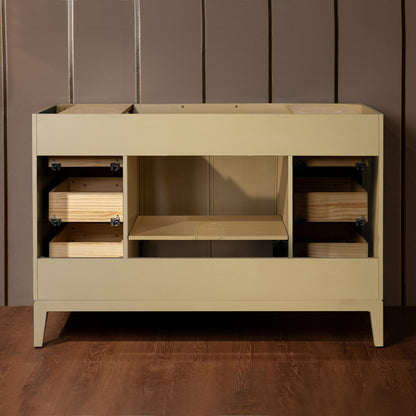 WOODBRIDGE 49" White Single Sink Bathroom Vanity Engineered Stone Top, Pre-drilled for 8 in. widespread faucets, Solid Wood Frame & Drawers, Fully Assembled and Ready to Install.