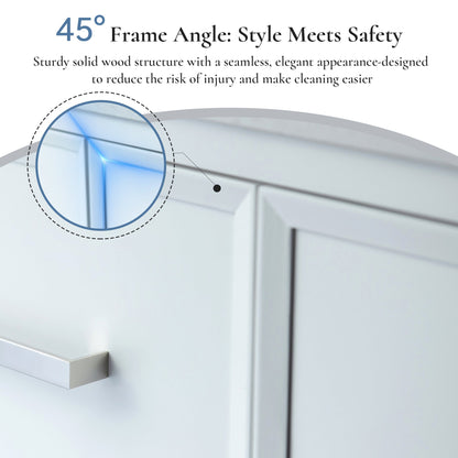 WOODBRIDGE 61" White Bathroom Vanity – Double Sink with Engineered Stone Top, Pre-drilled for 8 in. widespread faucets, Solid Wood Frame & Drawers, Fully Assembled and Ready for Installation