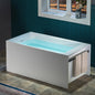 WOODBRIDGE 51-1/8" L x 27-1/2" Stone Resin Luxury Contemporary Solid Surface Freestanding Soaking Bathtub