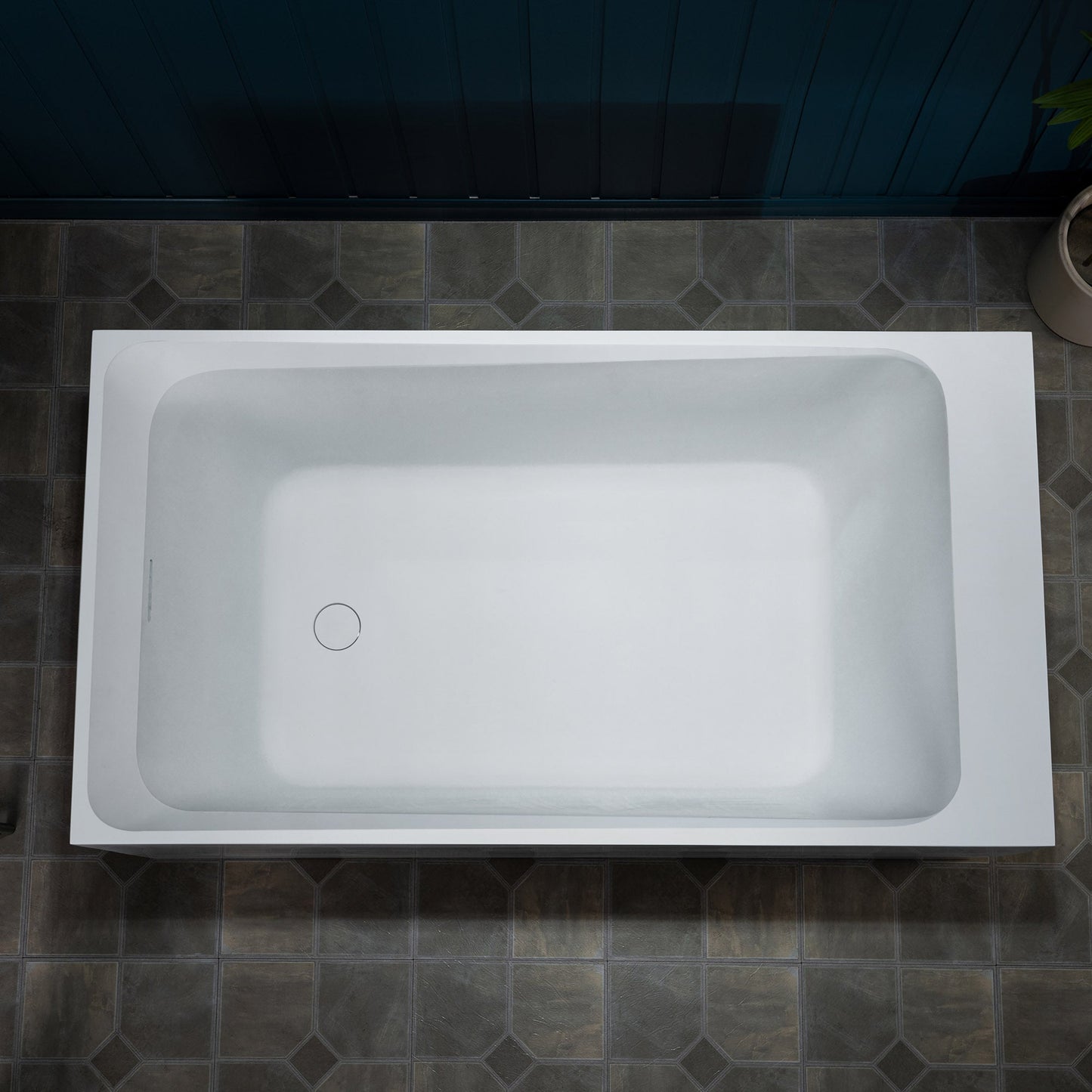 WOODBRIDGE 51-1/8" L x 27-1/2" Stone Resin Luxury Contemporary Solid Surface Freestanding Soaking Bathtub