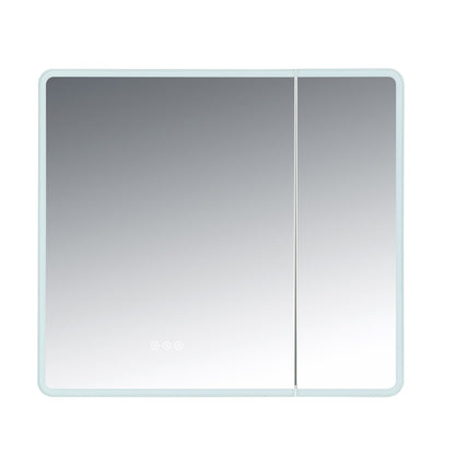 WOODBRIDGE Modern Rectangular Medicine Cabinet with Rounded Corners (30.75” W x 27.5” H) – Smart Storage, Anti-Fog Mirror, LED Lighting, Medium-Sized