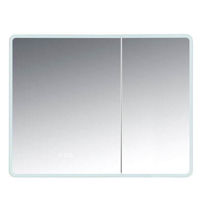 WOODBRIDGE Modern Rectangular Medicine Cabinet with Rounded Corners (30.75” W x 27.5” H) – Smart Storage, Anti-Fog Mirror, LED Lighting, Medium-Sized