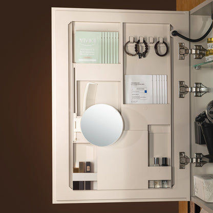 WOODBRIDGE Modern Rectangle 19.75" W x 27.75" H Smart Storage Medicine Cabinet with Anti-Fog Mirror, LED Lighting, and Compact Design