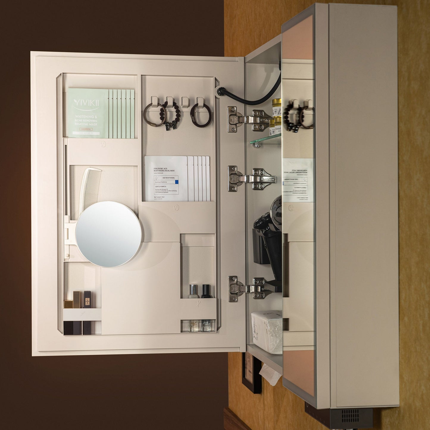 WOODBRIDGE Modern Rectangle 19.75" W x 27.75" H Smart Storage Medicine Cabinet with Anti-Fog Mirror, LED Lighting, and Compact Design