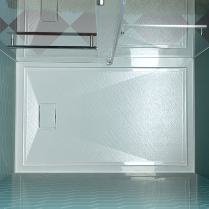 WOODBRIDGE 48 in. x 32 in. Solid Surface Shower Pan Base in White, Alcove Installation with Right Drain, Slip-Resistant & Mold-Resistant
