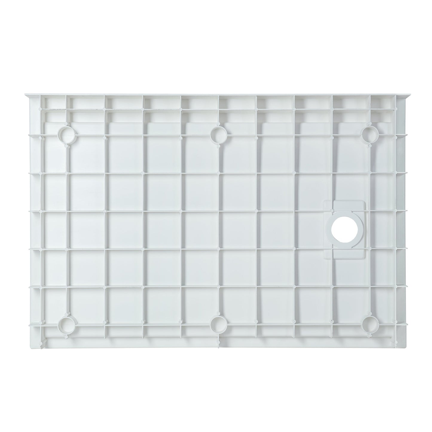 WOODBRIDGE 48 in. x 32 in. Solid Surface Shower Pan Base in White, Alcove Installation with Right Drain, Slip-Resistant & Mold-Resistant