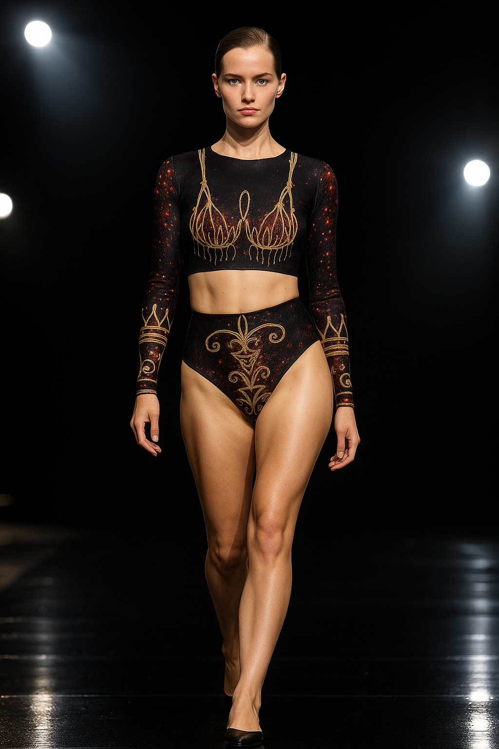 REGALIA Top With Sleeves & Classic Bikini