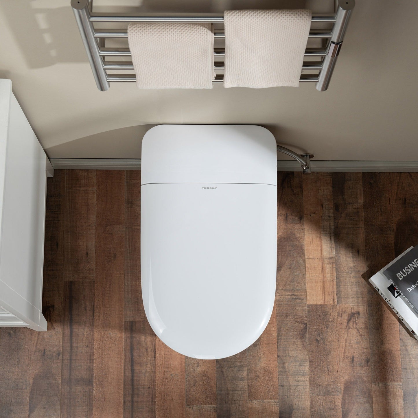 WOODBRIDGE GT100 Smart Toilet with Auto Open/Close Lid, Foot Sensor, Auto Flush, No Bidet, Heated Seat & Fragrance System, ADA Chair Height, Easy to Install