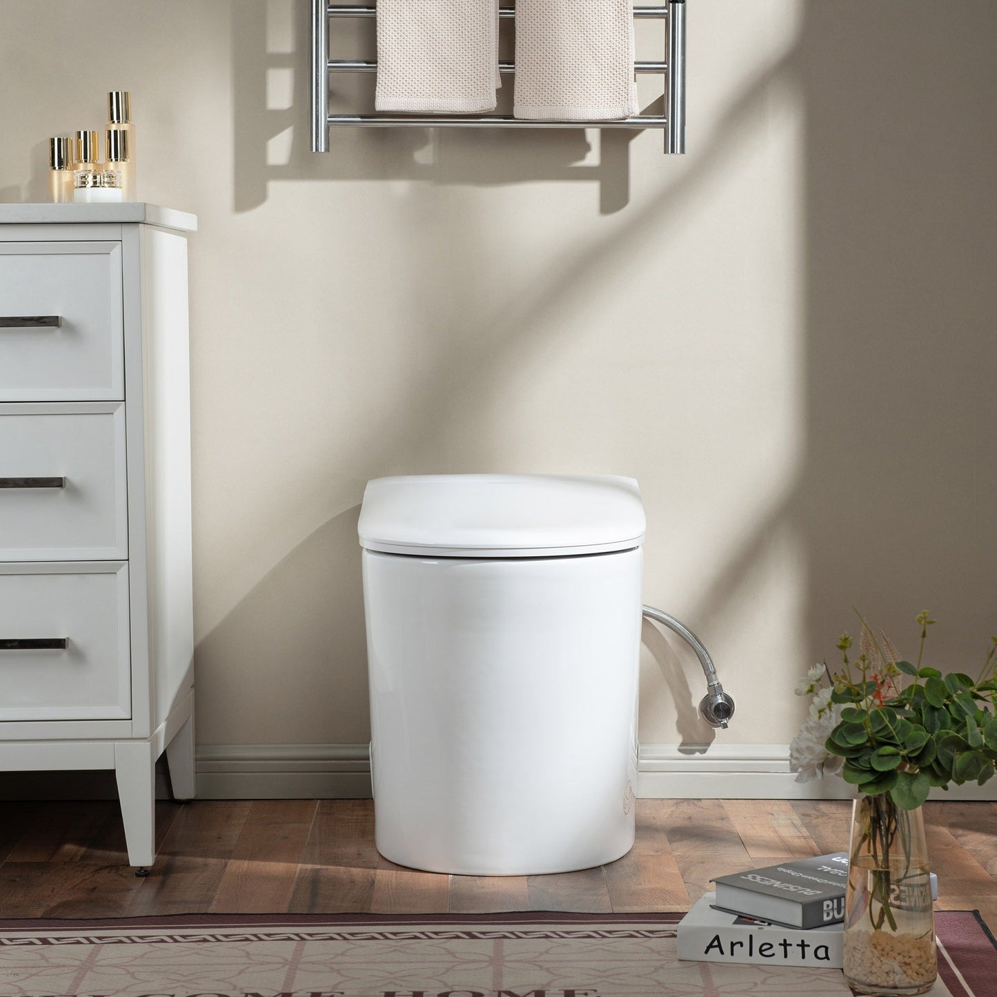 WOODBRIDGE GT100 Smart Toilet with Auto Open/Close Lid, Foot Sensor, Auto Flush, No Bidet, Heated Seat & Fragrance System, ADA Chair Height, Easy to Install