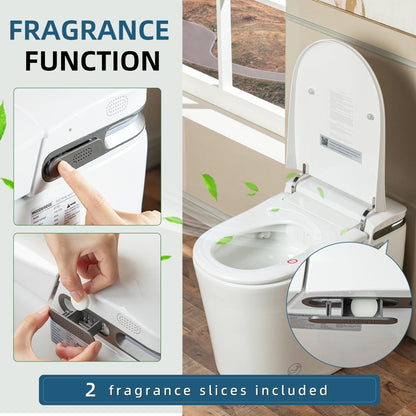 WOODBRIDGE GT100 Smart Toilet with Auto Open/Close Lid, Foot Sensor, Auto Flush, No Bidet, Heated Seat & Fragrance System, ADA Chair Height, Easy to Install