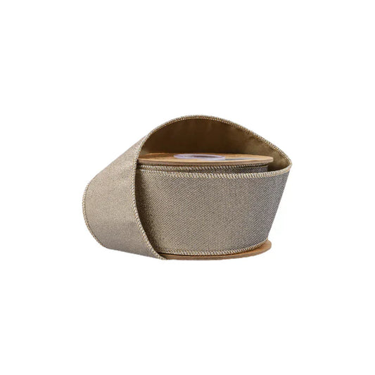 2.5" x 10 yrds Irridescent Black Metallic double fused Taffeta backing