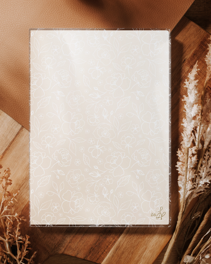 Soft Floral Vinyl Planner Cover