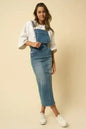 Denim Overall Skirt – Adjustable Suspenders & Side Button