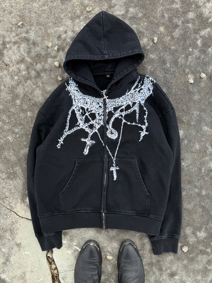 *Breaking Chains Zip-Up (Black/White)