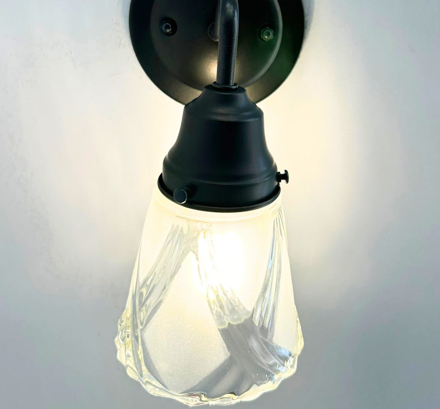 Frost and Clear Crossed Glass Wall Sconce/Pendant Light