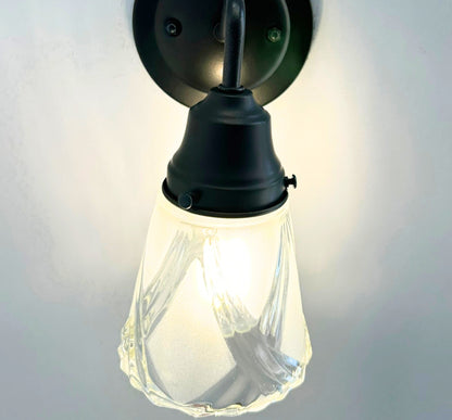 Frost and Clear Crossed Glass Wall Sconce/Pendant Light