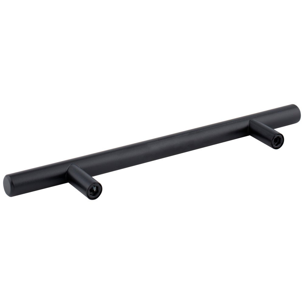 96 mm Center-to-Center Hollow Matte Black Stainless Steel Naples Cabinet Bar Pull