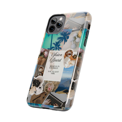 Inspiring Vision Board Phone Case, Motivational Tough Case, Adventurous Gift for Her, Self-Care, Dream Big, Unique Phone Accessory