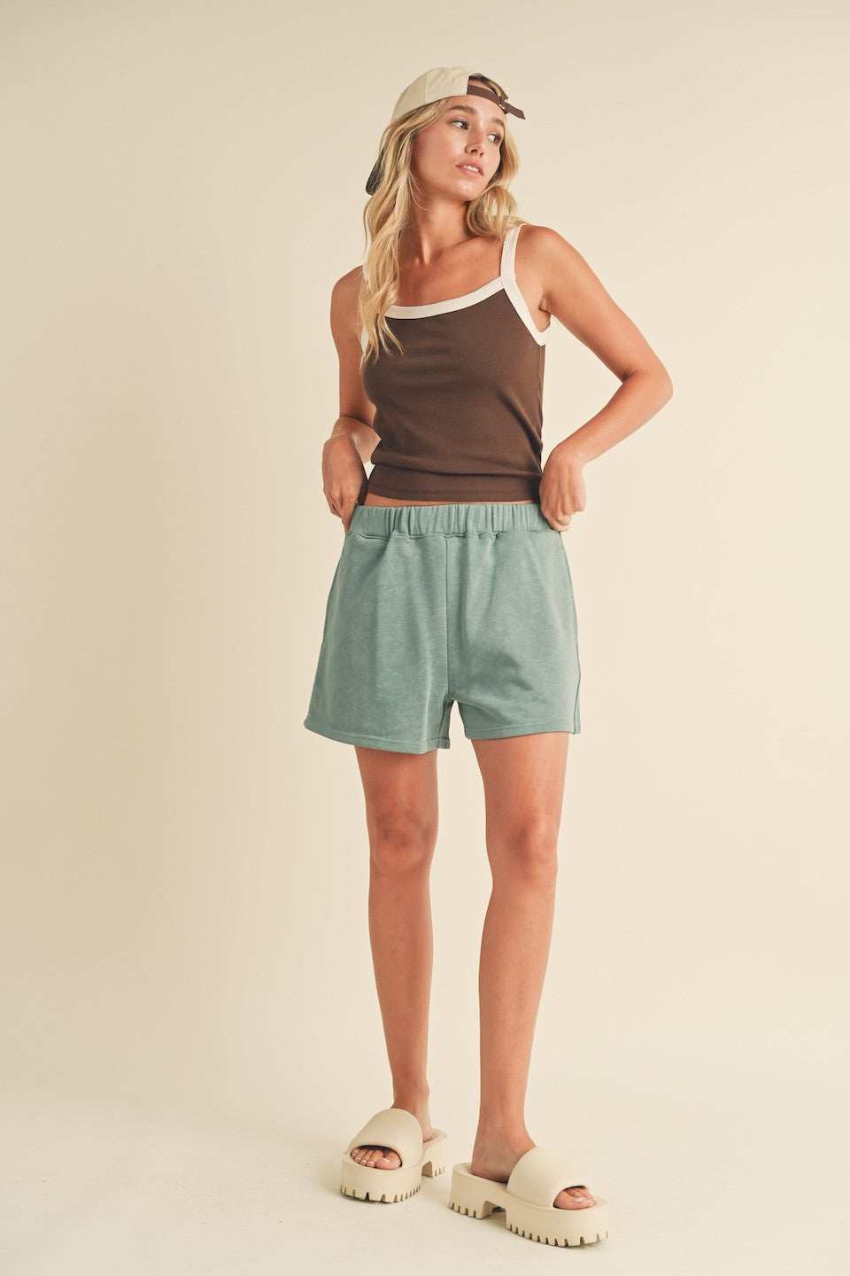 Brush-soft High Waisted Sweat Shorts