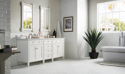 Brittany 72" Double Vanity in Bright White