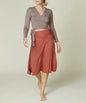 Bamboo Flared Skirt – Organic Mid-Length with Shirring