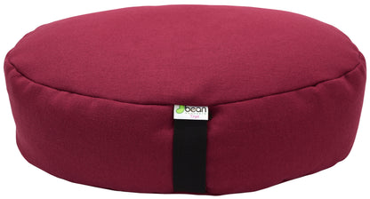 Hemp Zafu Meditation Cushion - 17 oz. Hemp Fabric with Organic Buckwheat Hull fill