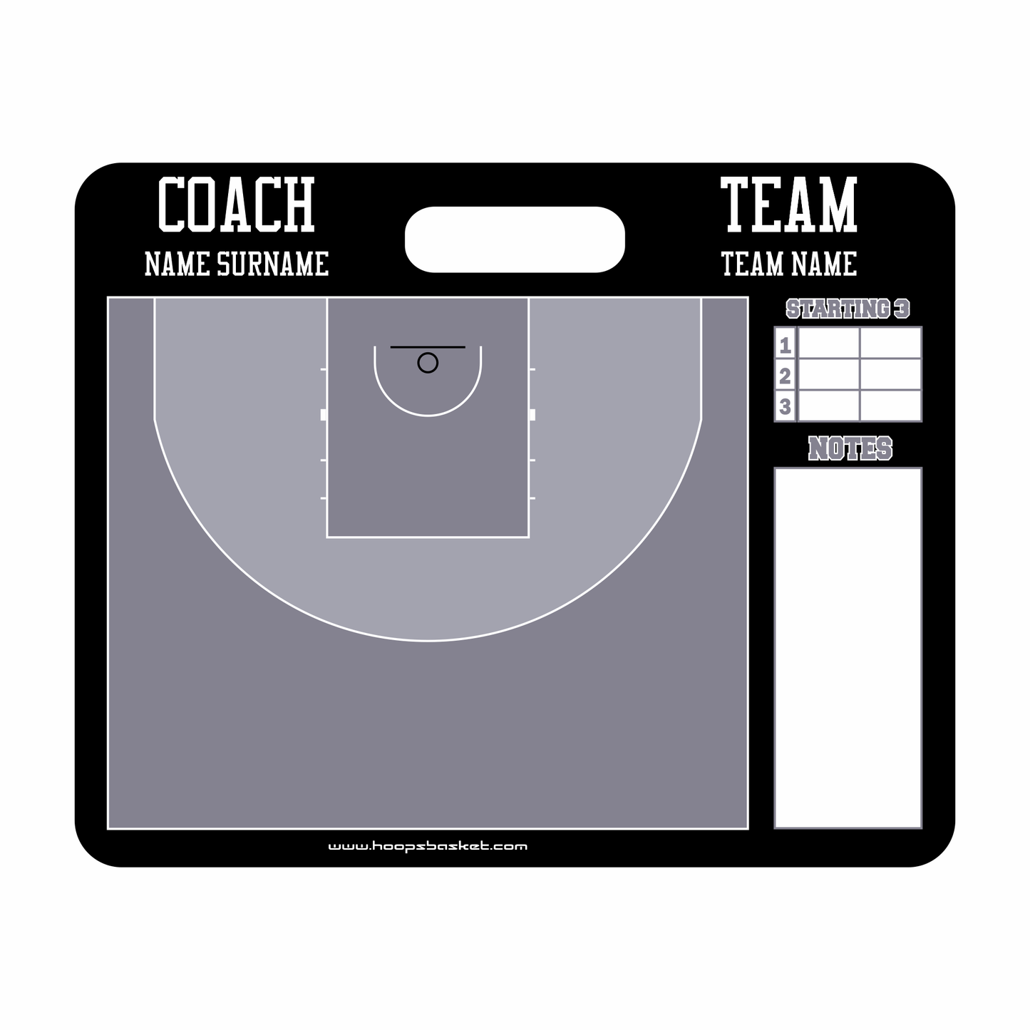 Custom 3x3 Basketball Magnetic Coaching Board 11.4'' x 9.4'' / 29 cm x 24 cm