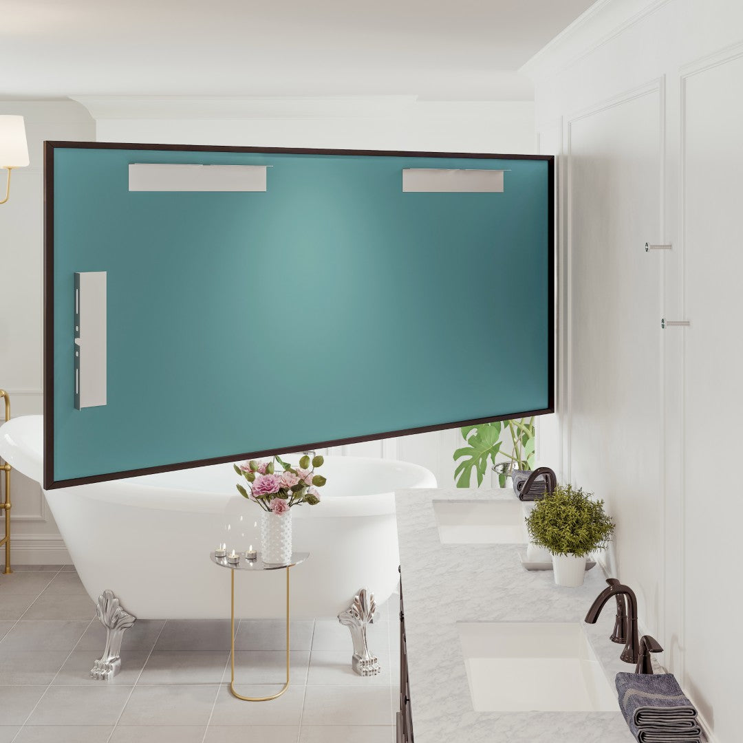 Eviva Black Black Metal Framed Mirror