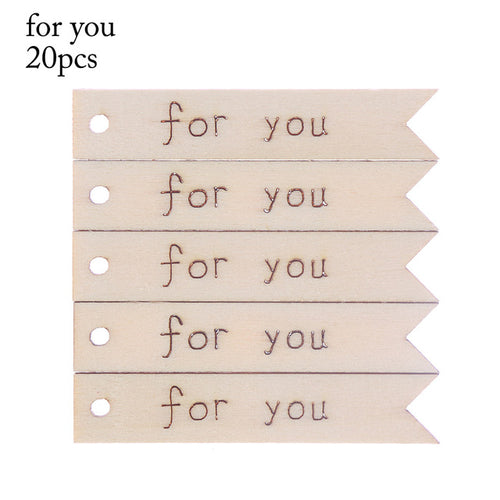 20pcs Laser Cut Wooden Letter Embellishment Wood