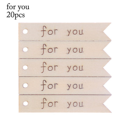 20pcs Laser Cut Wooden Letter Embellishment Wood