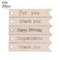 20pcs Laser Cut Wooden Letter Embellishment Wood
