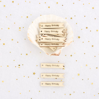 20pcs Laser Cut Wooden Letter Embellishment Wood