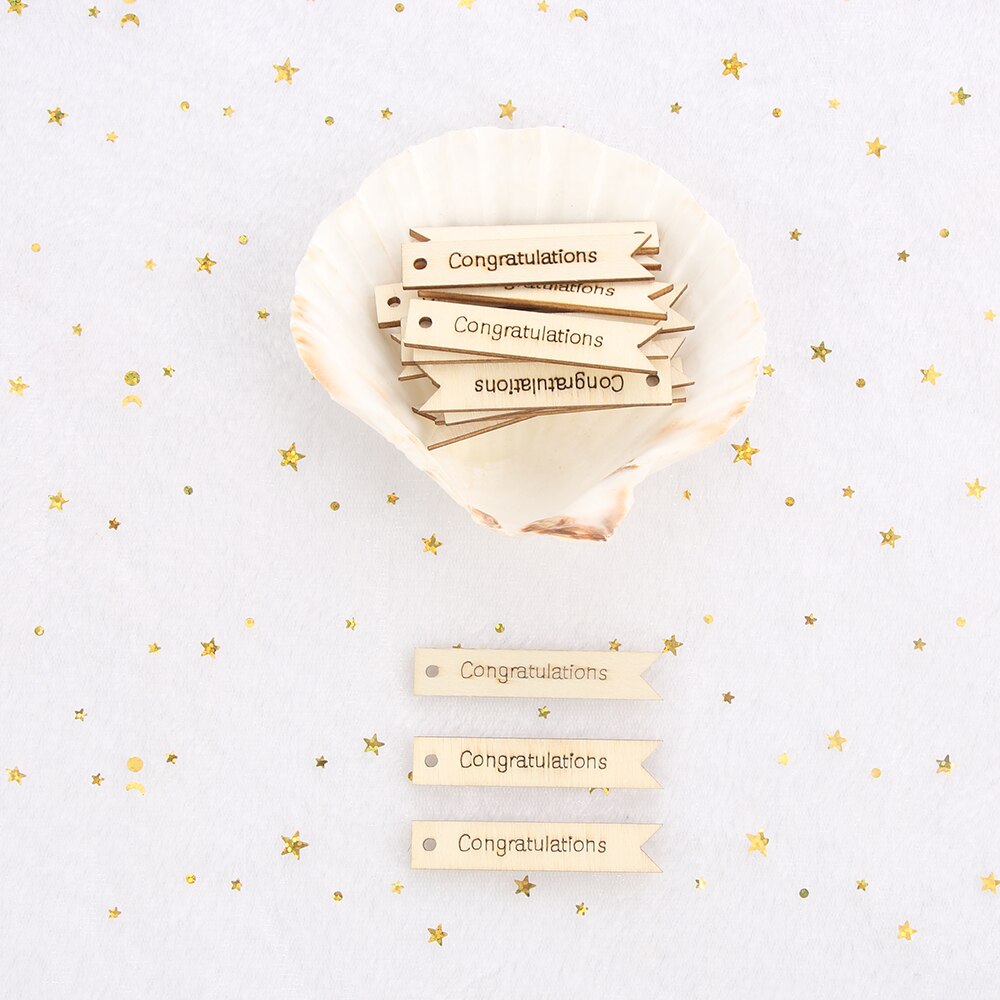 20pcs Laser Cut Wooden Letter Embellishment Wood
