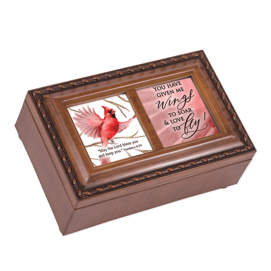 Petite Musical Keepsake Box With Scripture And Photo Frame