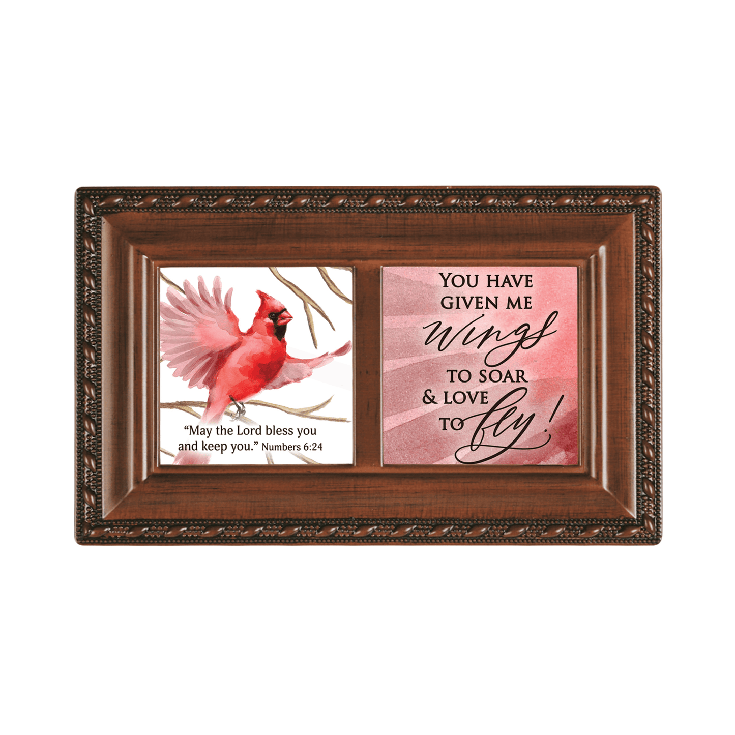 Petite Musical Keepsake Box With Scripture And Photo Frame