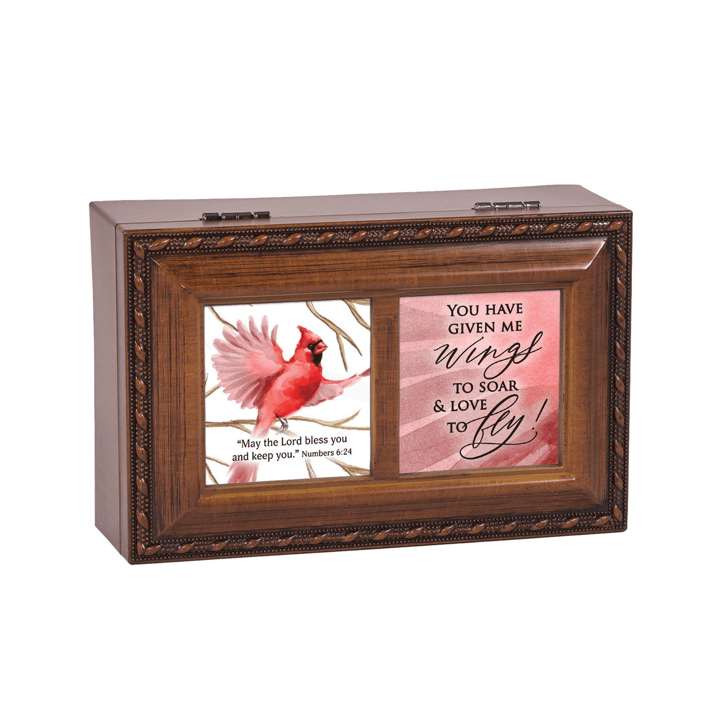 Petite Musical Keepsake Box With Scripture And Photo Frame