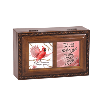 Petite Musical Keepsake Box With Scripture And Photo Frame