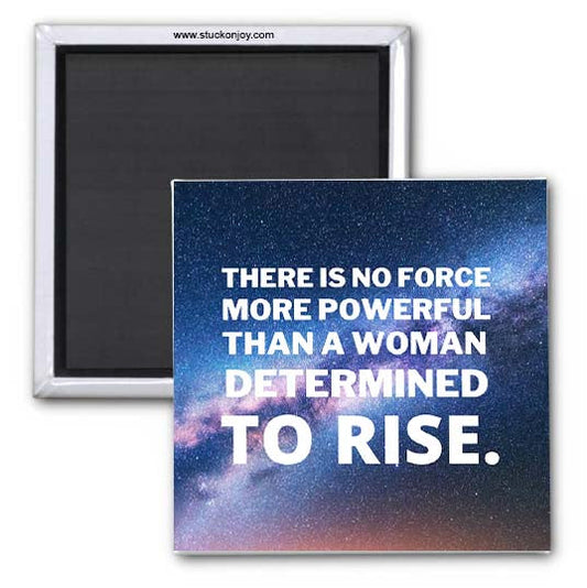 WOMAN DETERMINED TO RISE 2X2 MAGNET