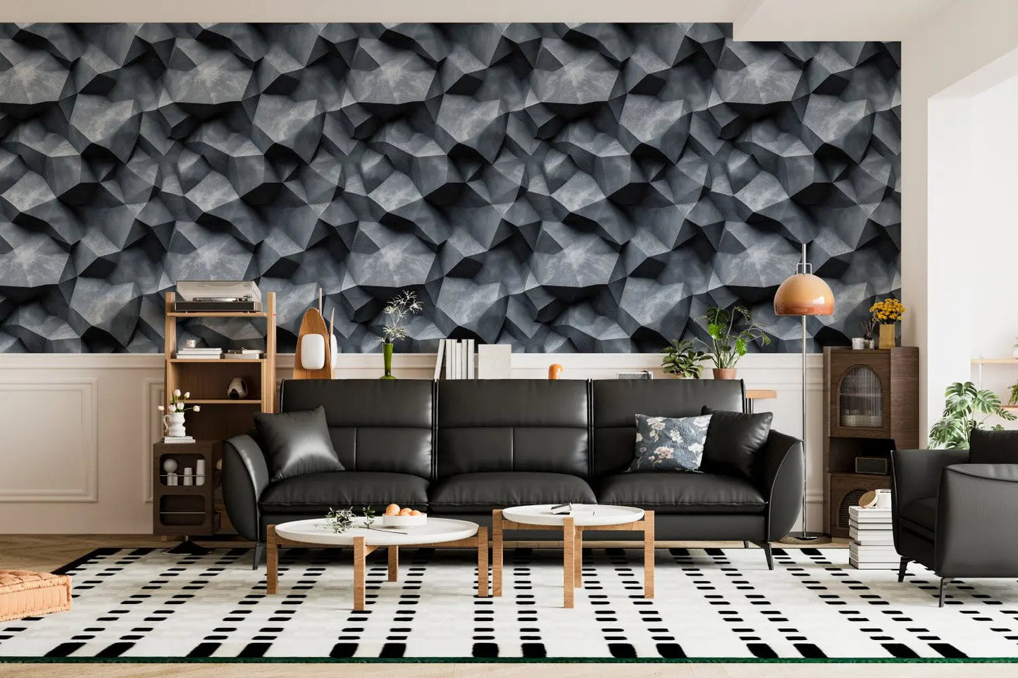 Shadowform Geometric Mural