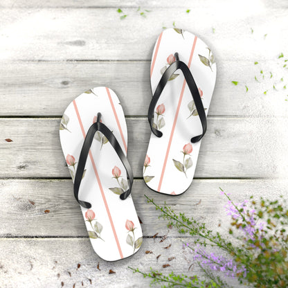 Customizable: Floral Flip Flops - Summer Footwear, Beach Sandals, Vacation Essentials, Gift for Her