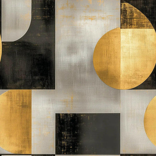 Kintsugi Geometric Gilded Canvas