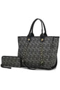 Vegan Leather Tote & Wallet Set - Gold Chain Strap | Femstylo