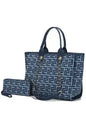 Vegan Leather Tote & Wallet Set - Gold Chain Strap | Femstylo