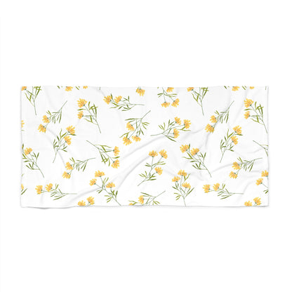 Customizable: Summer Floral Beach Towel, Vibrant Towels for Beach Days, Poolside Accessories, Perfect for Vacations, Gifts for Sun Lovers