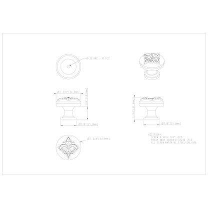 1-3/8" Diameter Satin Nickel Lafayette Cabinet Knob