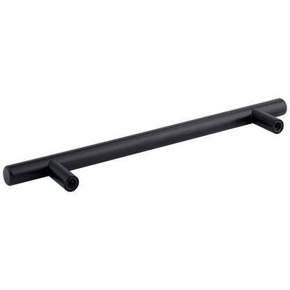 96 mm Center-to-Center Hollow Matte Black Stainless Steel Naples Cabinet Bar Pull