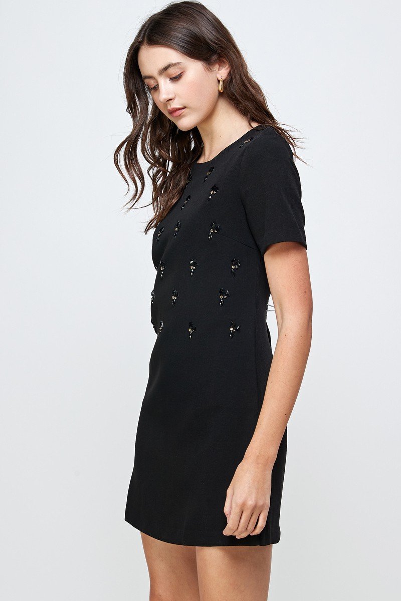 Embellished Short Sleeve Mini Dress | Apparel | Kitchen + Metal